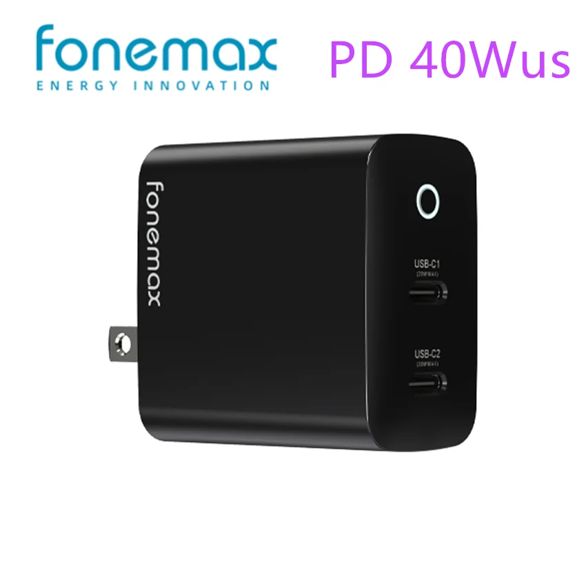 Fonemax GaN CŸ  USB ,  15, 14, 13, 12 , ƺϿ, 40W, QC4.0, PD 3.0, 40W, 2 C, 40W